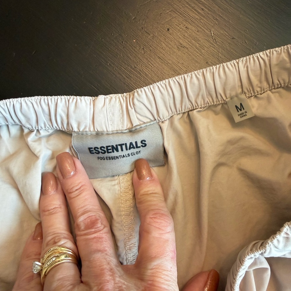 Essentials Cream Nylon Medium Drawstring Shorts - image 7